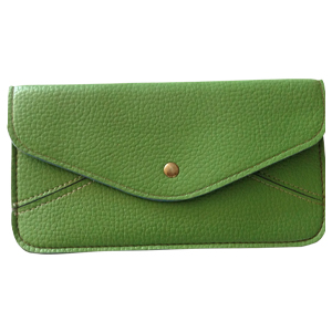 Green Leather clutch