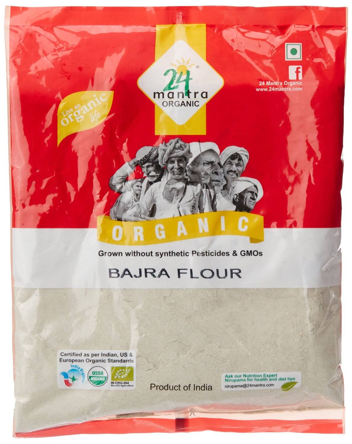 24 Mantra Organic Bajra PearlMillet Flour 500g VizagShop.com