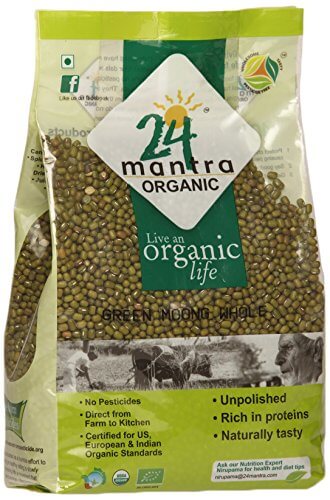 24 Mantra Organic Green Moong Whole 1kg VizagShop.com
