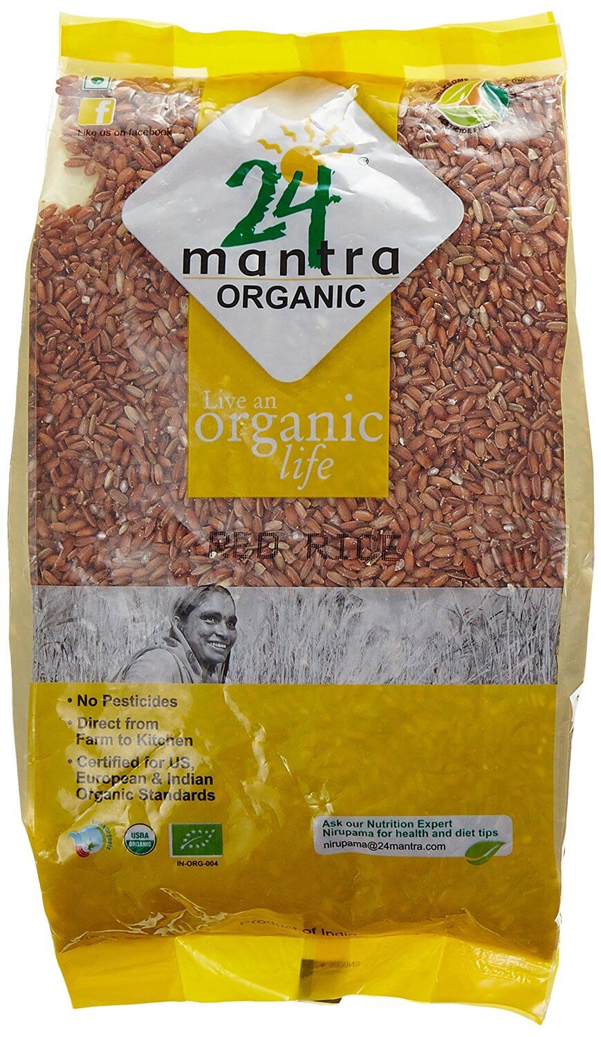 24 Organic Mantra Products Red Rice 1Kg VizagShop.com