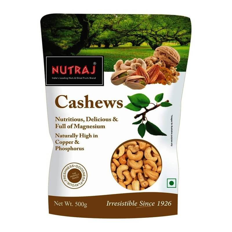 Nutraj Whole Cashew 500 g VizagShop.com